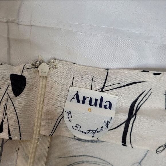 NEW Arula ivory white puff sleeve square neck faux‎ wrap dress 2X beautiful - Picture 7 of 11